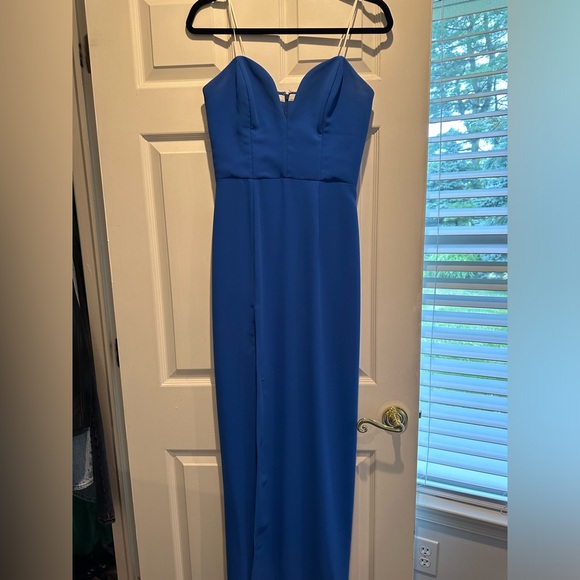 Amanda Uprichard Maxi Dress Cobalt Blue - Picture 2 of 4